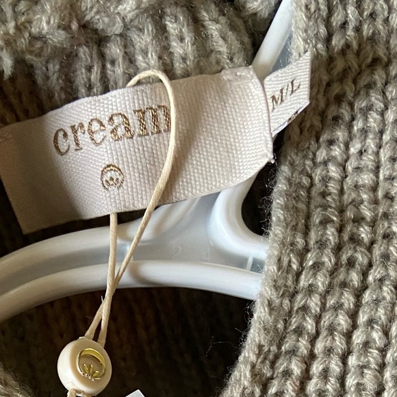 Cream Knitted Slipover with Hood - Picture 7 of 8